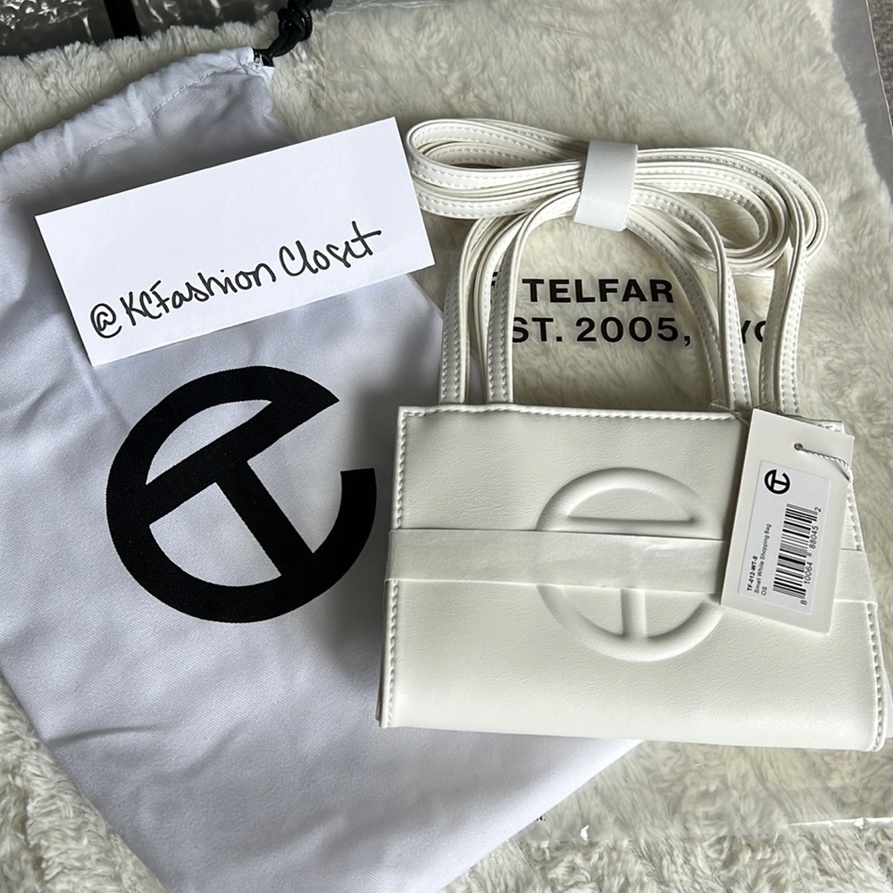 Telfar Small White Shopping Bag